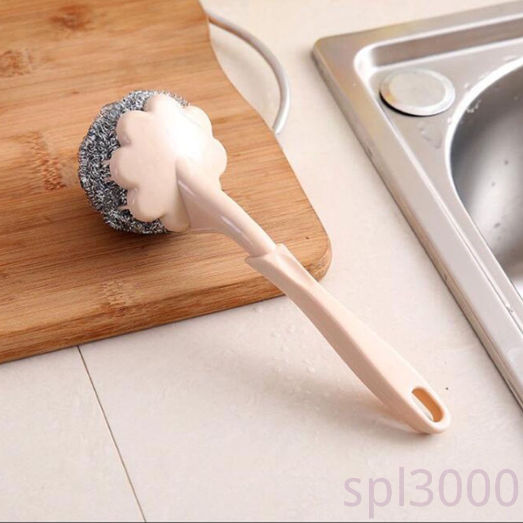 Cọ chà nồi cán dài hình bông hoa