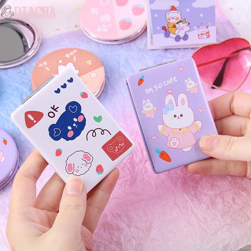 [Hàng mới về] Gương gập hai mặt thiết kế nhỏ gọn thời trang cho nữ