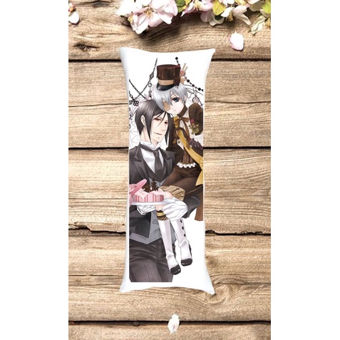 Gối ngủ dài anime Kuroshitsuji Hắc Quản Gia 40cm x1m/ Gối ôm Hắc quản gia