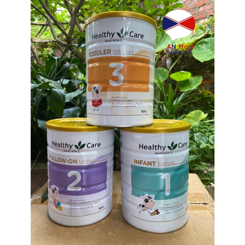Sữa bột Healthy Care Số 1,2,3 tăng cân, phát triển chiều cao 900G Nội Địa Úc