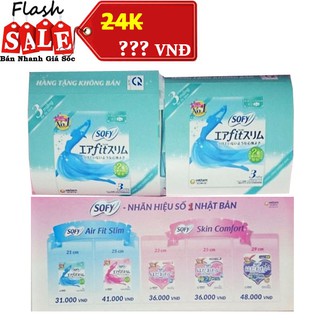 BVS NHẬT SIÊU MỎNG MỊN CHO DA SOFY AIR FIT SLIM 21CM - COMBO 6 MIẾNG - HÀNG TẶNG