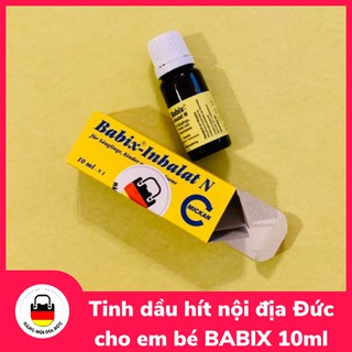 (FOLLOWER 10% GIẢM) Dầu hít số 1 của Đức Babix Inhalat dành cho trẻ sơ sinh, trẻ nhỏ và người lớn 10ml