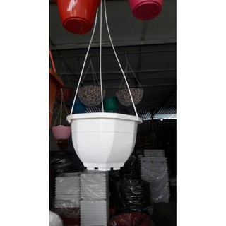 chậu treo lục giác trồng cây kích thước fi 21 x 14 cm