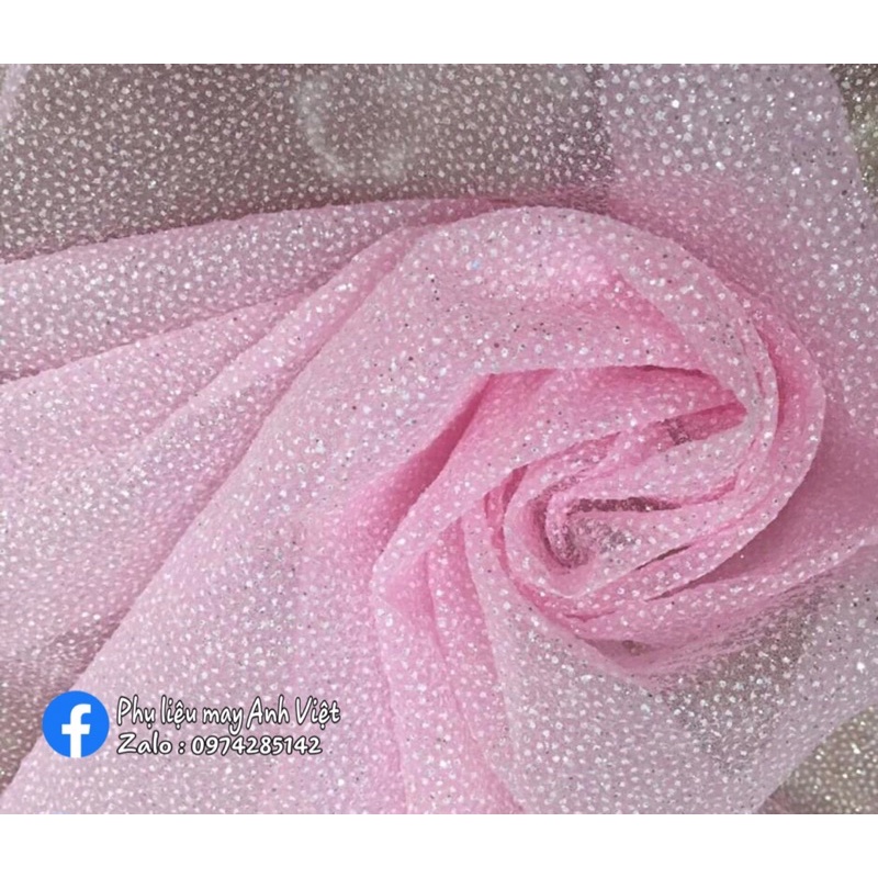 Vải xốp kim tuyến hạt kim tuyến lấp lánh tạo hiệu ứng đẹp cho váy xinh