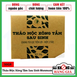 [ CHĂM SÓC TOÀN THÂN SAU SINH ] Hộp 2 Túi Thảo Dược Xông Tắm Sau Sinh Wonmom Thải Độc Khử Mùi Cơ Thể Cho Mẹ Sau Sinh