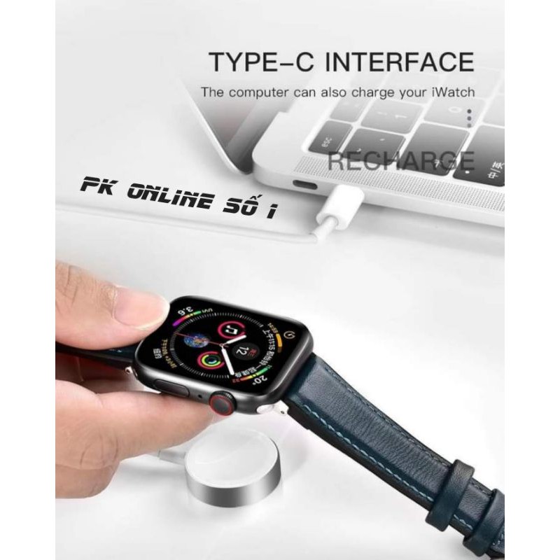 Dây sạc đồng hồ Apple Watch Chính Hãng COTEETCL giao diện Type-C