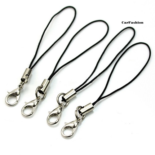 ♚Phụ Kiện CHS CHS Chuyên Dụng Chất Lượng♚Set 100 Dây Đeo Điện Thoại Màu Đen Kèm Kẹp Tôm Hùm