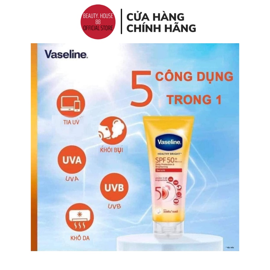 DƯỠNG TRẮNG VASELINE 50X SPF 50+pa++++ 300ml