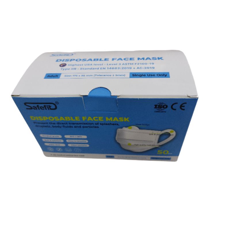 Khẩu trang y tế quai đeo bản to không đau tai