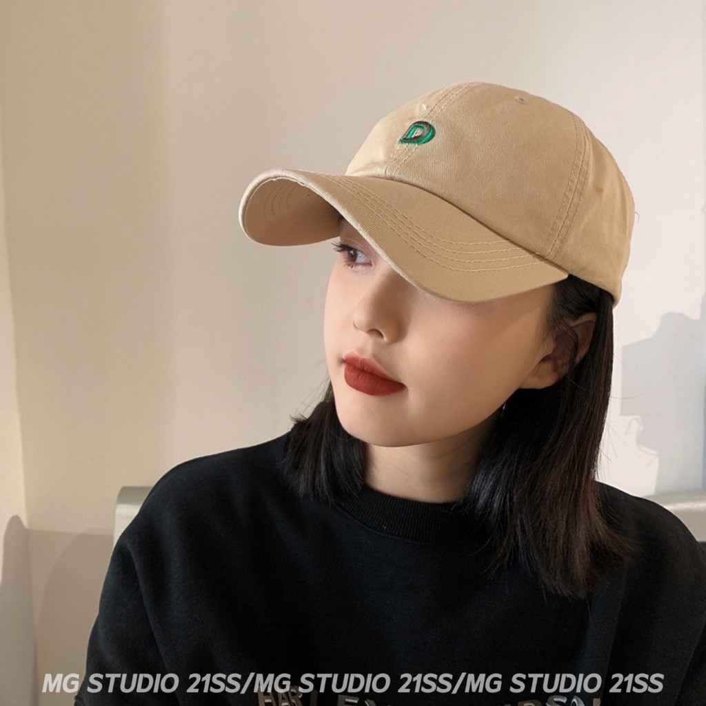 Mũ Lưỡi Trai MG STUDIO Thêu Họa Tiết Chữ &quot;D&quot; Cá Tính
