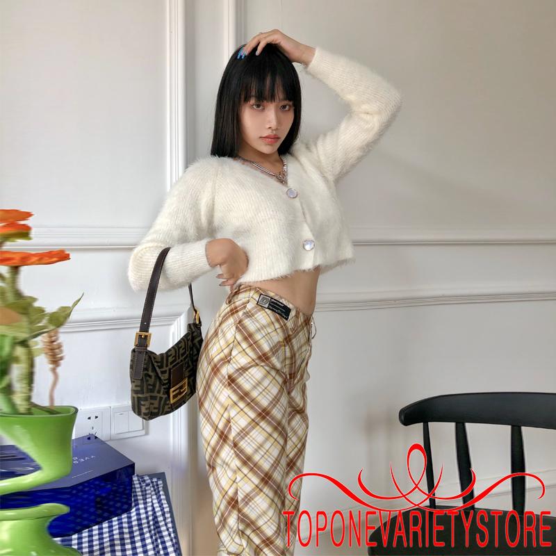 Quần Dài Ống Loe Họa Tiết Ca Rô Thời Trang Thanh Lịch Dành Cho Nữ | BigBuy360 - bigbuy360.vn