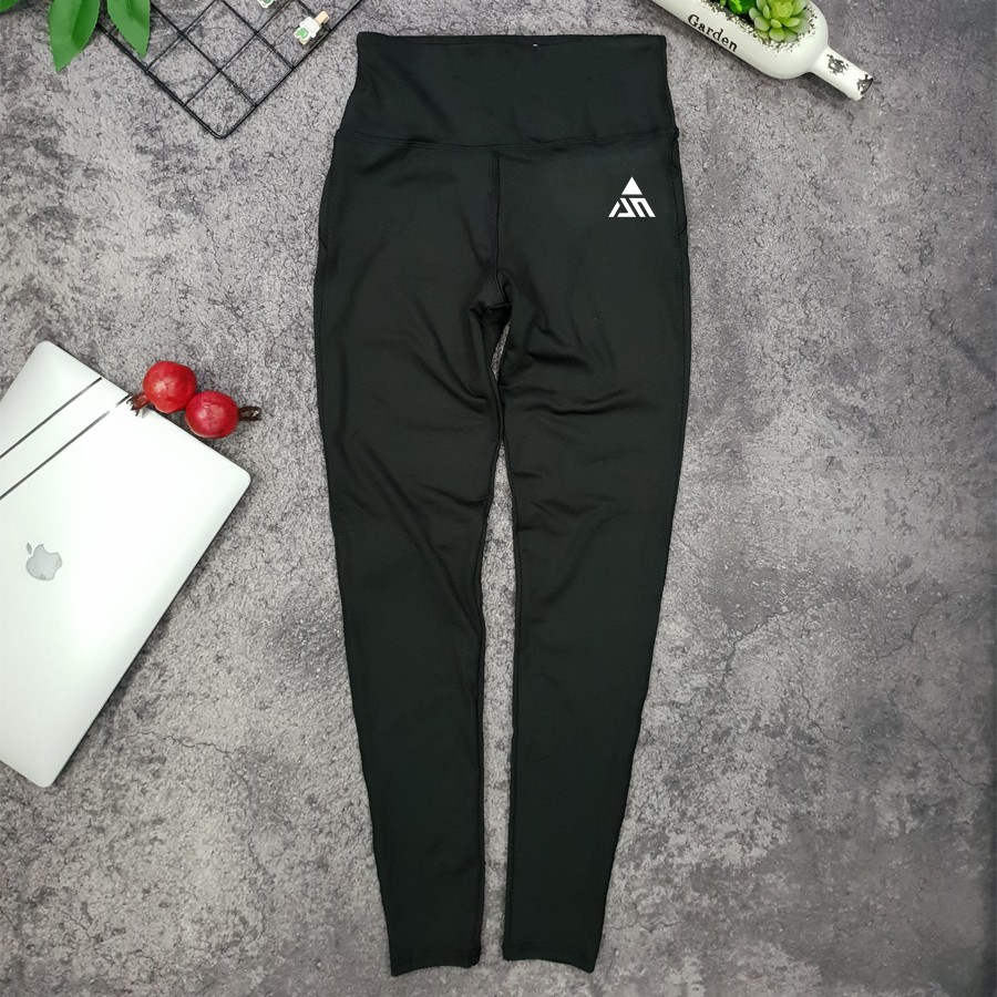 Quần Legging Thể Thao Nữ Trơn QLGND (Có túi nhỏ) - Đen