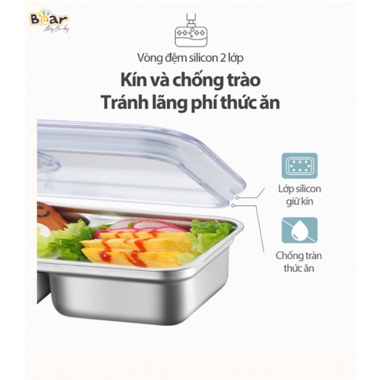 [Hỏa Tốc - HCM] Hộp Cơm Điện Cầm Tay Mini Đa Năng Bear / Hộp Cơm Văn Phòng Mini Bear DFH-B10J2 | Chính Hãng | BH 18 TH