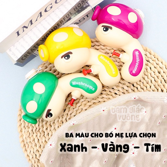 Súng Bắn Nước Hình Nấm Dễ Thương Bằng Nhựa ABS Súng Phun Nước Đồ Chơi Cho Bé