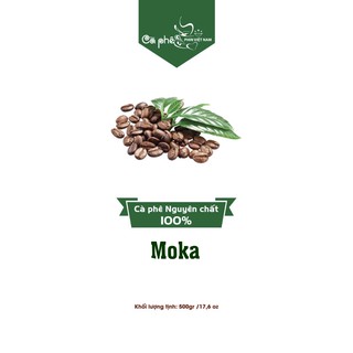 Cà Phê MOKA Hạt Rang Vị Mộc Nguyên Chất 100%