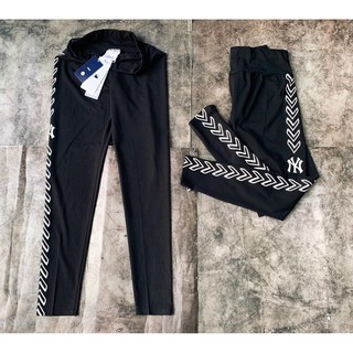 Quần legging họa tiết chữ NY dọc 2 bên trẻ trung năng động