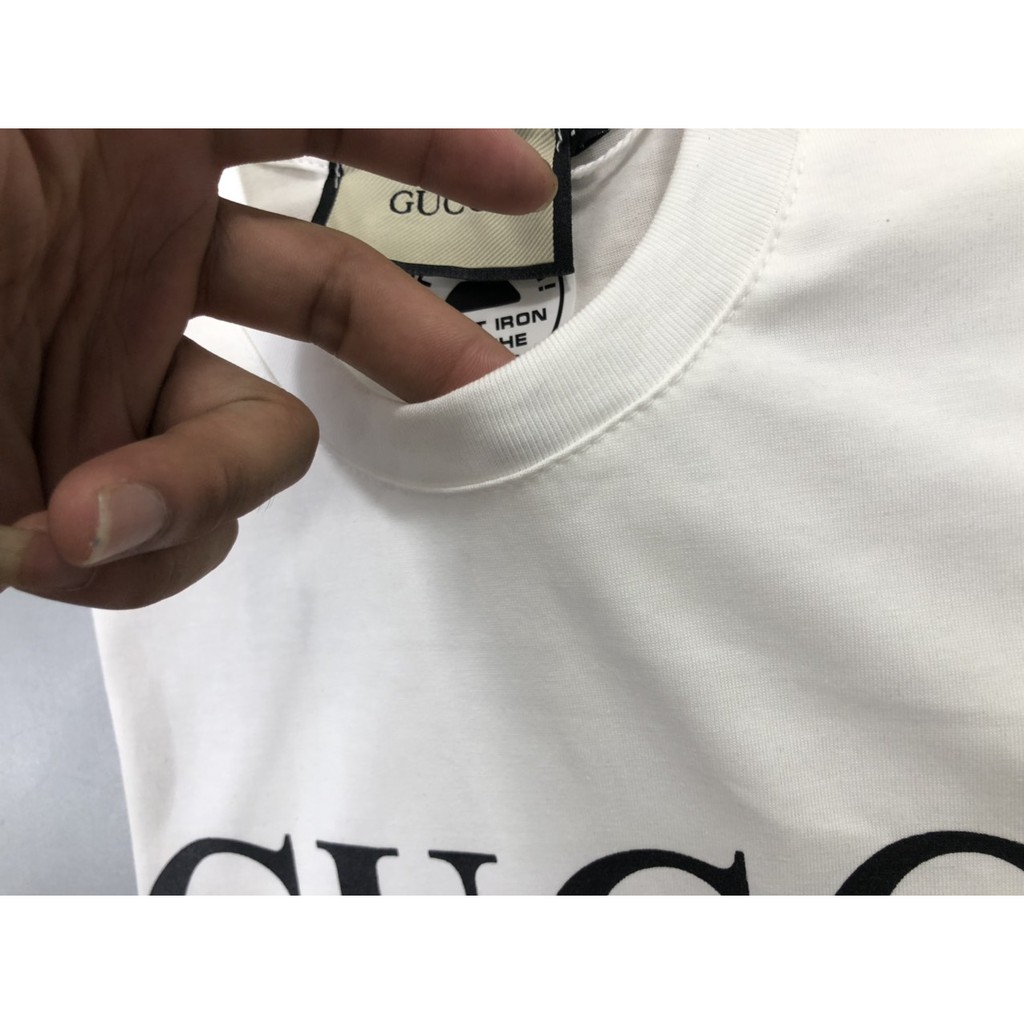 Áo phông Nam Nữ🔅FULL SIZE🔅 Áo T shirt Gucci Original 2021 size M-XXL 3 màu trắng-đen-hồng co giãn 4 chiều, thấm mồ hôi