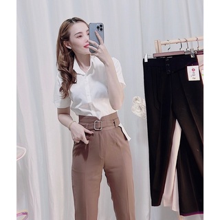 Quần Baggy Cạp Cao  Siêu Tôn Dáng
