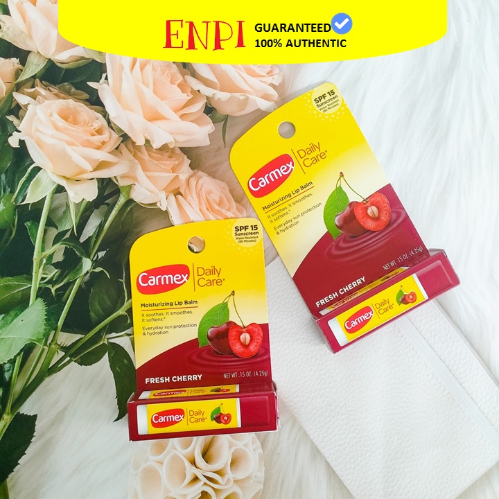 Dưỡng Môi Carmex Moisturizing Cherry Lip Balm Stick Spf15