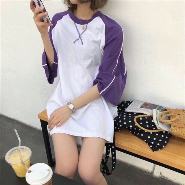 Áo thun nữ form rộng tay phối