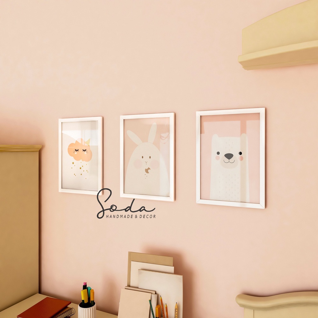 Khung Tranh Nghệ Thuật Treo Phòng khách/Phòng ngủ cho bé