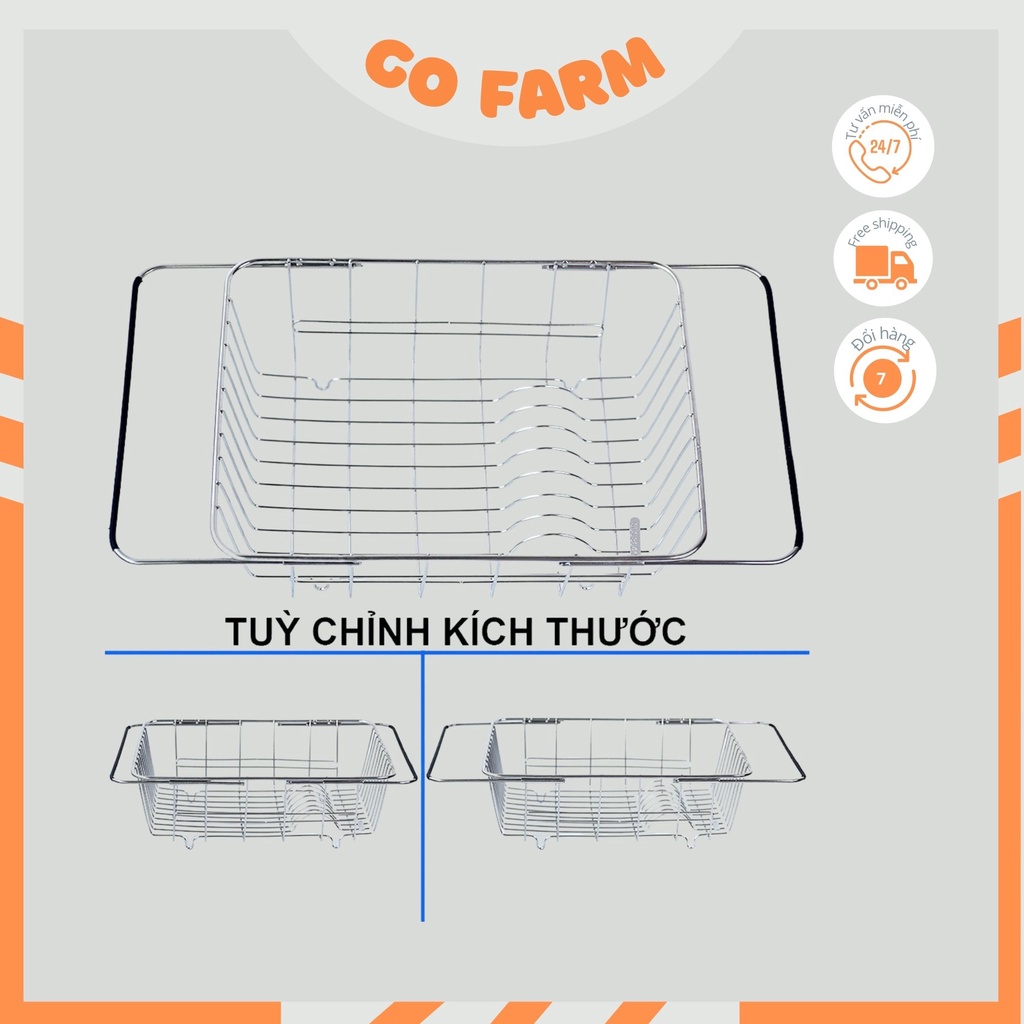 Kệ Inox gác bồn rửa chén đựng bát đĩa tiện lợi cho gian bếp sạch đẹp