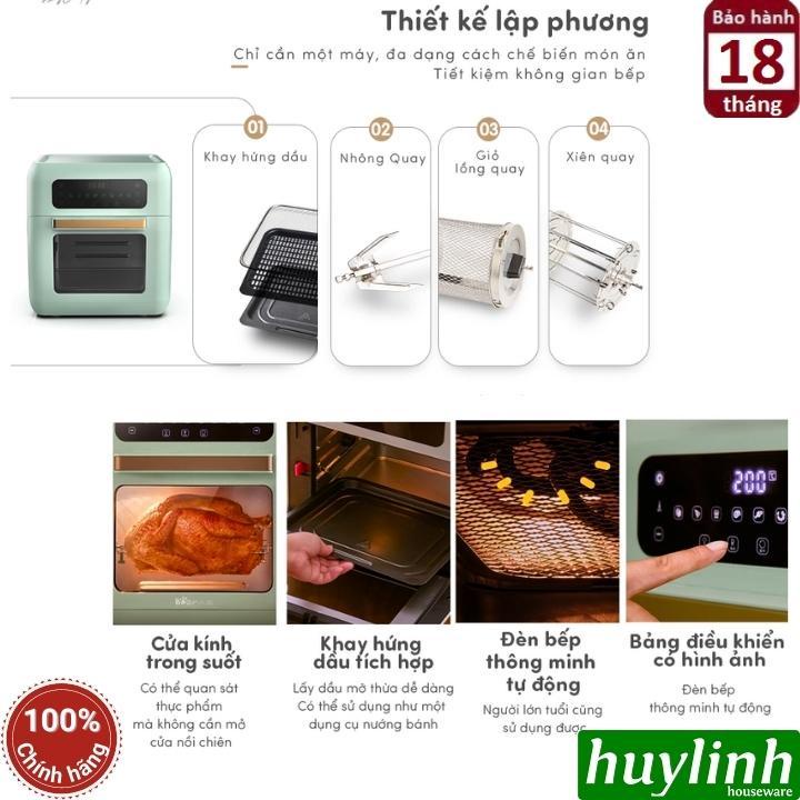 Nồi chiên không dầu Bear QZG-A15V1 - 10 lít - 8 chức năng
