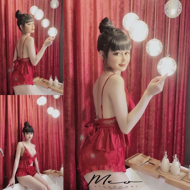 Set đồ ngủ hai dây lụa satin sexy cao cấp Bộ mặc nhà gợi cảm quyến rũ | BigBuy360 - bigbuy360.vn