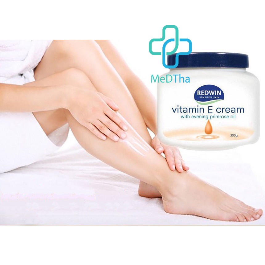 Kem dưỡng da mềm mịn REDWIN Vitamin E Cream 300g - Dưỡng ẩm da, chống nẻ, làm đẹp da hàng Úc [Chính hãng]