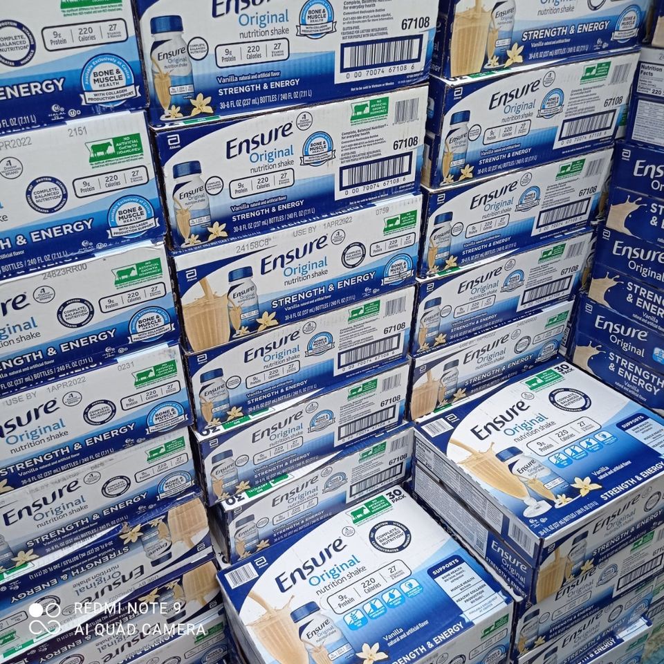 Date 2024 Sữa ensure nước vani mỹ 237ml