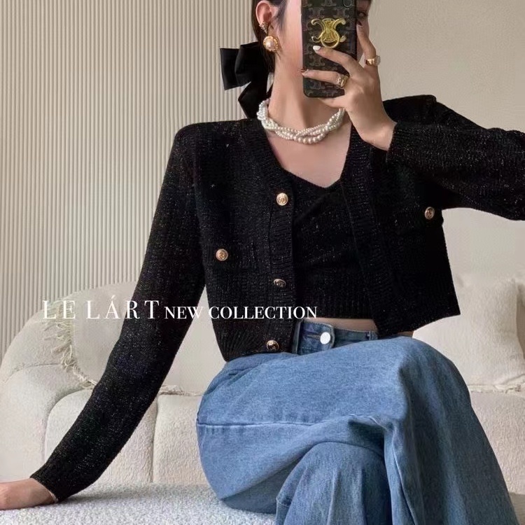 Áo dệt kim SUXI tay dài màu sắc ngọt ngào phong cách Hàn Quốc thời trang mùa thu cho nữ