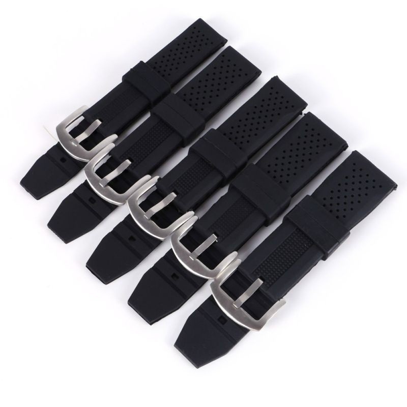 Dây Đeo 24Mm Bằng Cao Su Silicon Dây Đeo Pin Khóa Phát Hành Nhanh