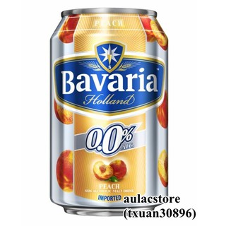 BIA ĐÀO KHÔNG ĐỘ CỒN BAVARIA PEACH 0%ALC