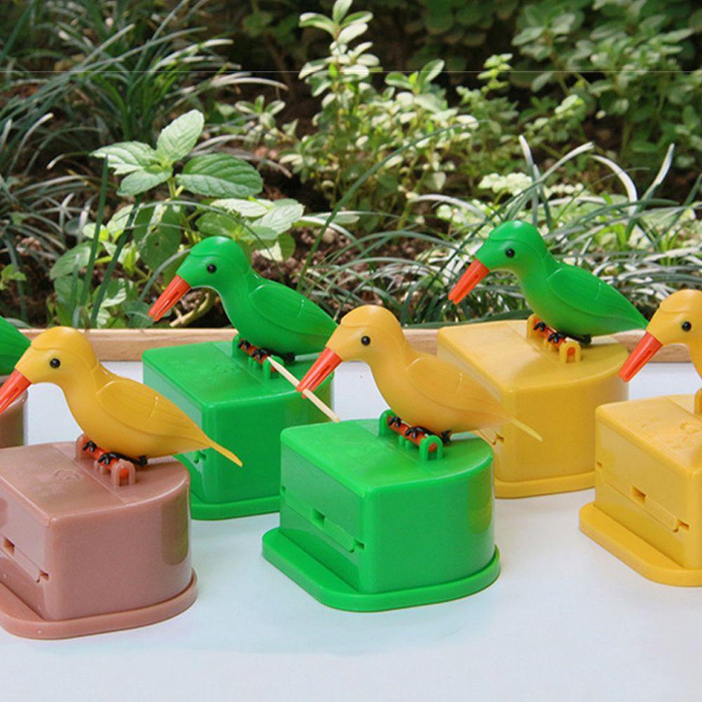 KUNHEV Hộp Đựng Tăm Xỉa Răng Tự Động Hình Chim Ruồi Độc Đáo Trang Trí Nhà Cửa