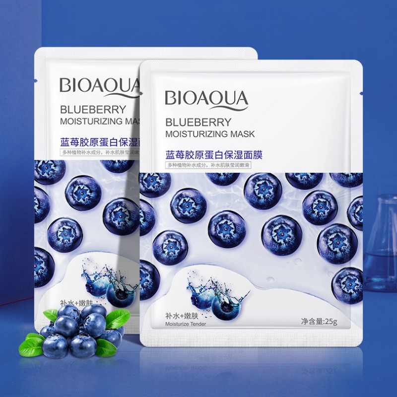 Mặt Nạ Giấy Trái Cây Dưỡng Ẩm Trắng Da Hàn Quốc Giá Rẻ BIOAQUA Giúp Làn Da Trắng Sáng Mịn Màng 25g MN01