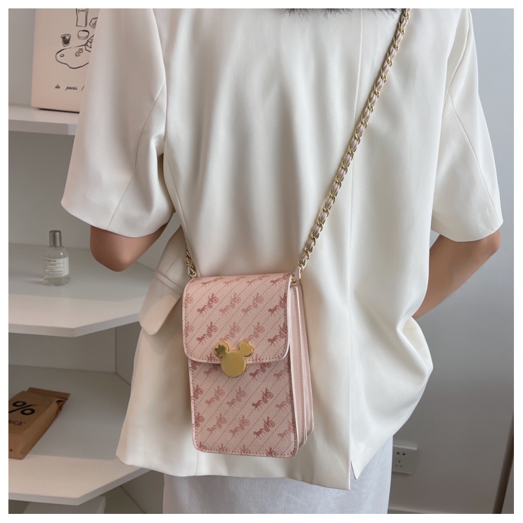 Túi đeo chéo IELGY đựng điện thoại phối dây xích thời trang cho nữ