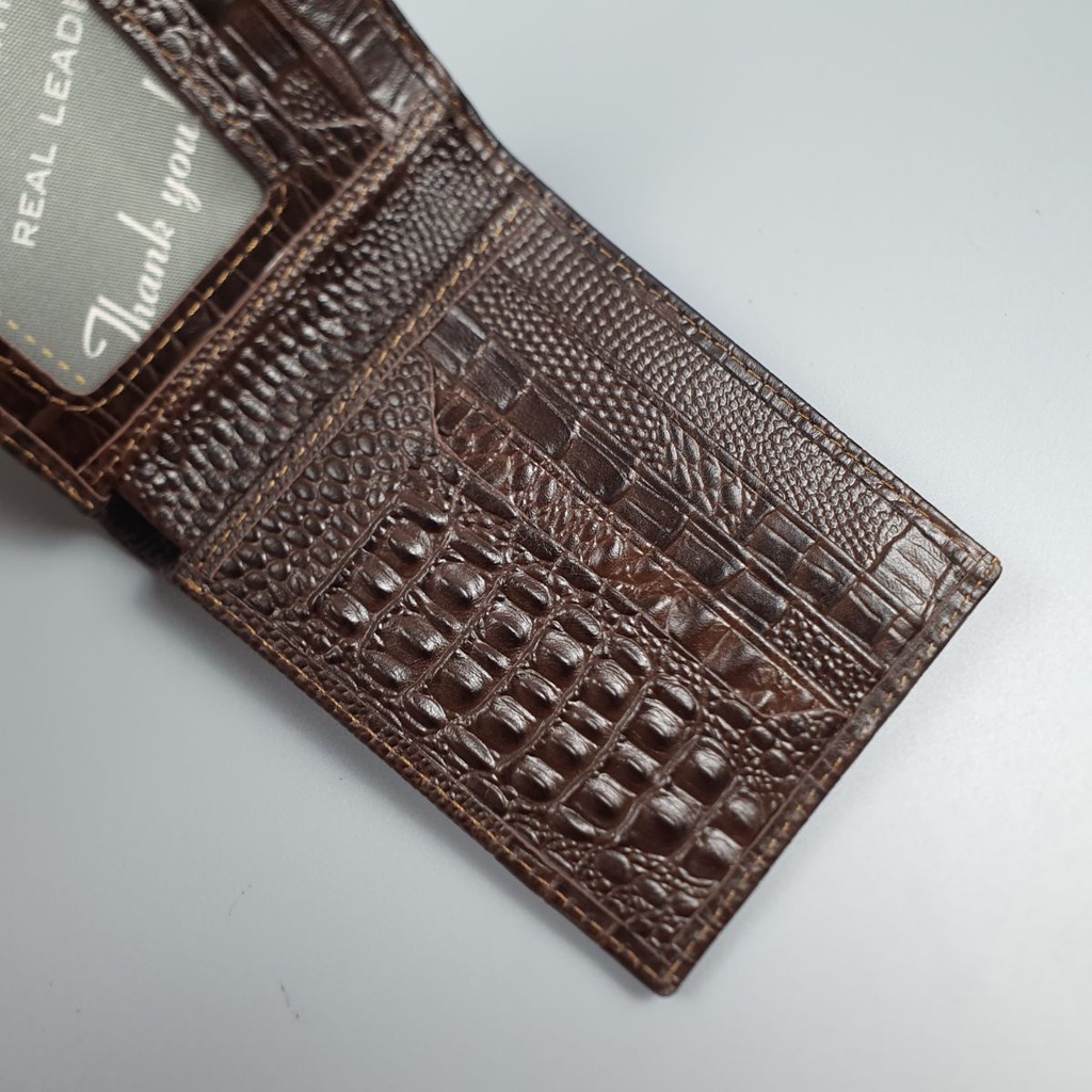 Ví mini da bò vân cá sấu MN123N – Ví ngang  - BH 3 năm