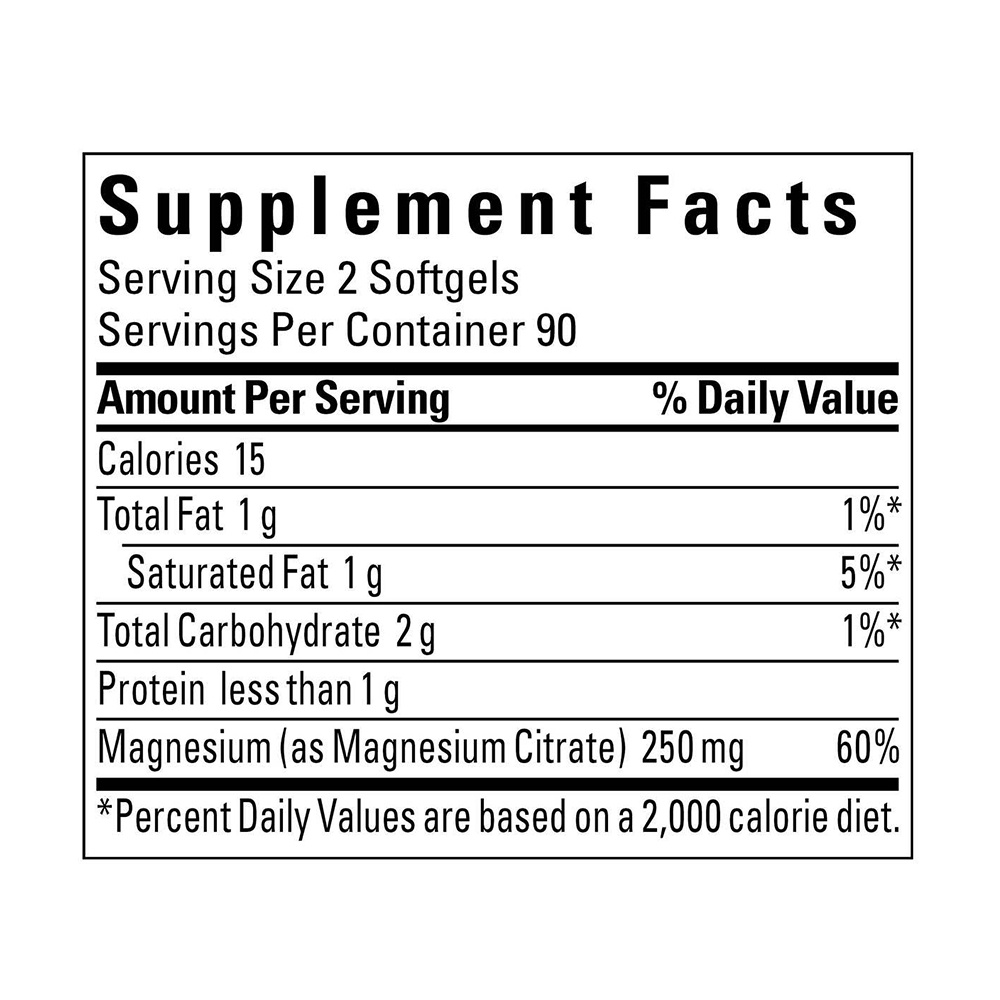 Viên uống bổ sung Nature Made Magnesium Citrate 250mg 180 viên của Mỹ