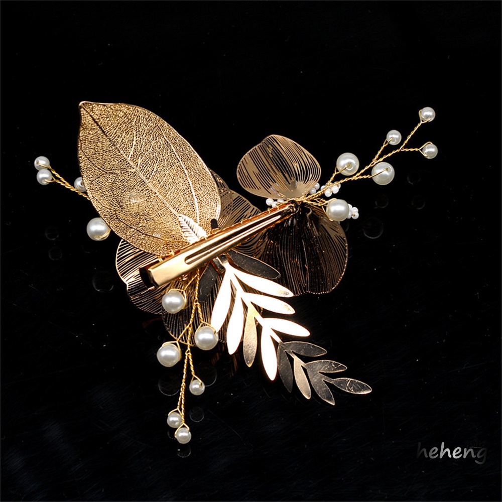 Kẹp Tóc Hình Cánh Hoa Màu Vàng Hợp Kim Chống Trượt Thời Trang Cho Nữ