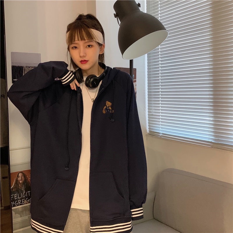 Áo khoác hoodie nỉ da cá,áo khoác gấu một lớp