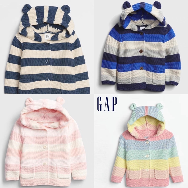 Áo khoác len tai gấu BabyGap bé trai bé gái