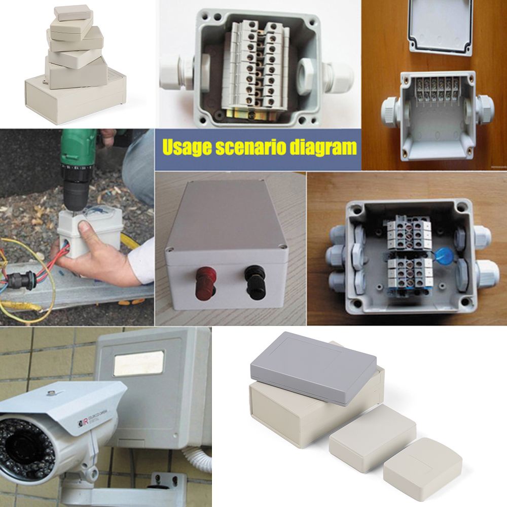 Hộp Đựng Dụng Cụ Điện Tử Bằng Nhựa ABS Cao Cấp Chống Thấm Nước 10 Kích Cỡ
