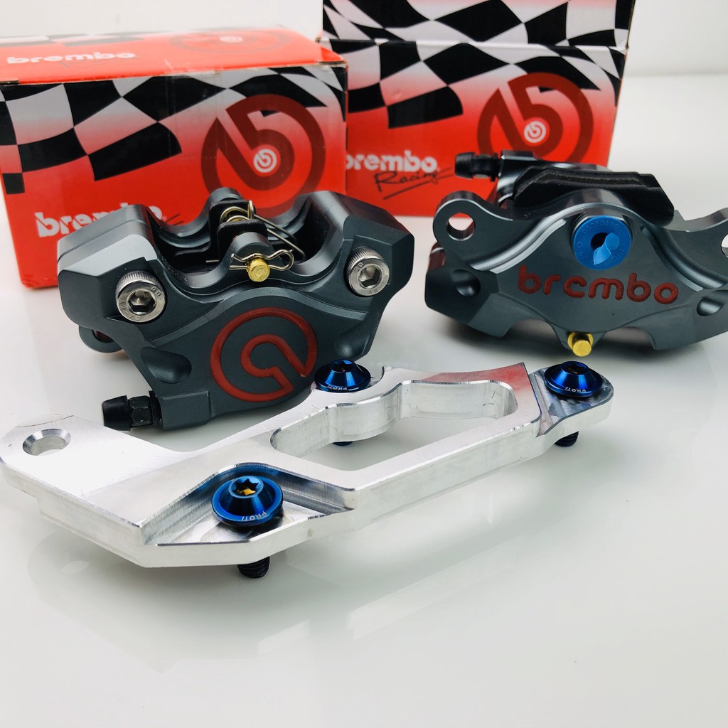 Combo Heo trước và sau Brembo ( tặng ốc titan PROTI  và pass gắn ) GẮN ĐƯỢC HẦU HẾT CÁC DÒNG XE HIỆN TẠI