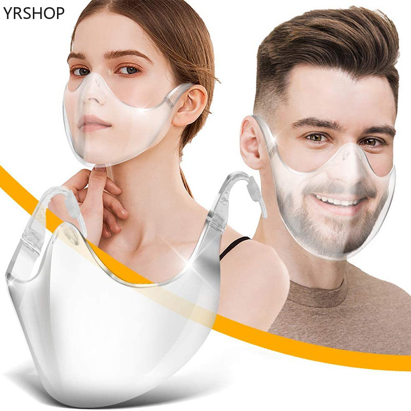Khẩu trang trong suốt chống giọt bắn chống bụi bảo vệ khuôn mặt toàn diện
