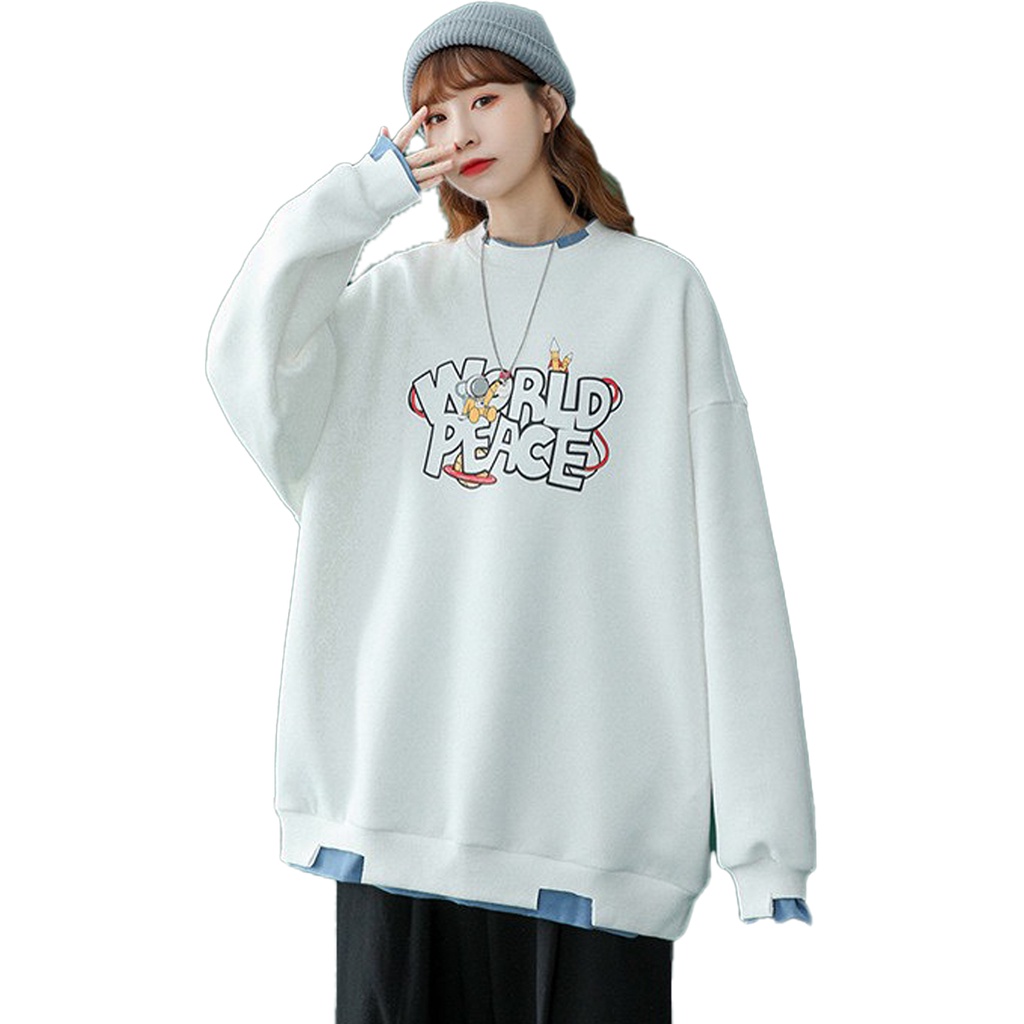 Áo hoodie sweater Nữ form rộng chất nỉ dày cao cấp 4YOUNG SWT101