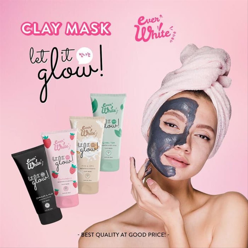 Ever White (hàng Mới Về) Mặt Nạ Đất Sét Than Tre Thu Nhỏ Lỗ Chân Lông Làm Sáng Da | BigBuy360 - bigbuy360.vn