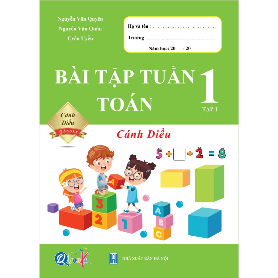 Sách - Combo Bài Tập Tuần và Đề Kiểm Tra - Toán và Tiếng Việt lớp 1 - Cánh Diều - Cả Năm (8 cuốn)