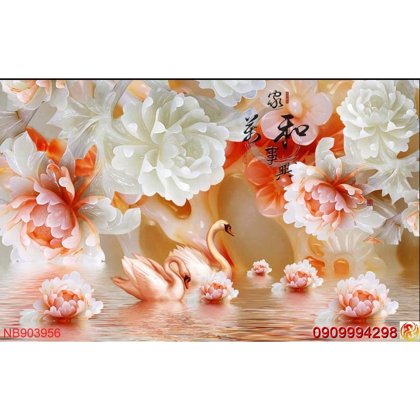 TRANH DÁN TƯỜNG 3D GIẢ NGỌC