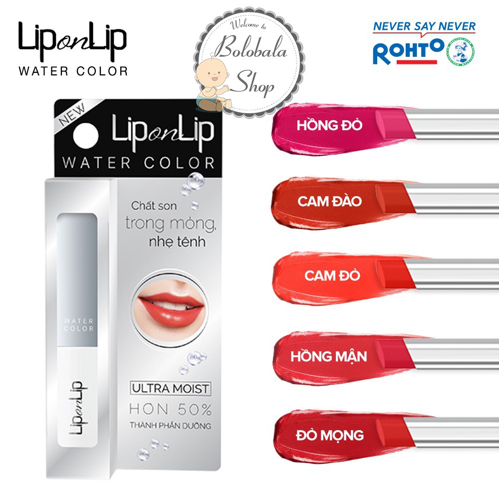 [TẶNG GIÁ ĐỠ ĐT] Son trang điểm dưỡng tối ưu Lip On Lip Water Color 2,2g