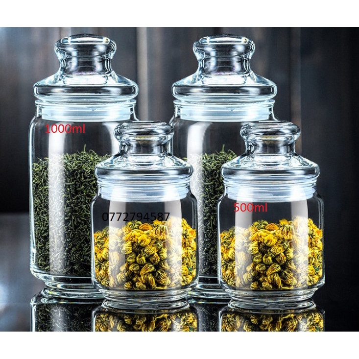 Hũ Thủy Tinh cao cấp Pop Jar Glass Lid| Hũ Nắp Thủy Tinh